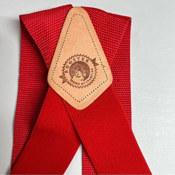 Rooster 2” Heavy Duty Red Adjustable Suspenders - Picture 2 of 7